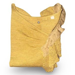 Anthropologie Knitted & Knotted Ruffled Wool Sweater